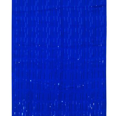St. John - Cobalt Blue Sequined Silk Scarf