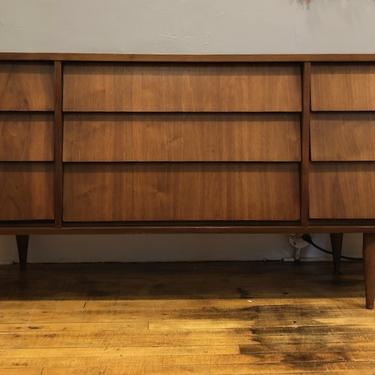 Mid Century Walnut Lowboy Dresser 1950&#8217;s