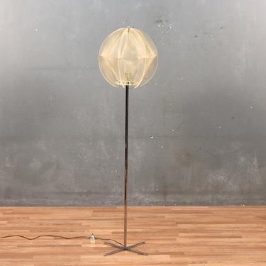 Mod Lucite &amp; Chrome String Art Floor Lamp