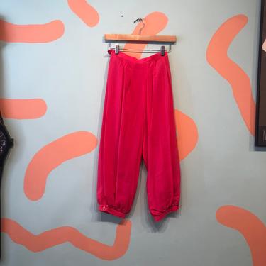 Vintage 80s Pink Silk Jodhpur Harem Pants 