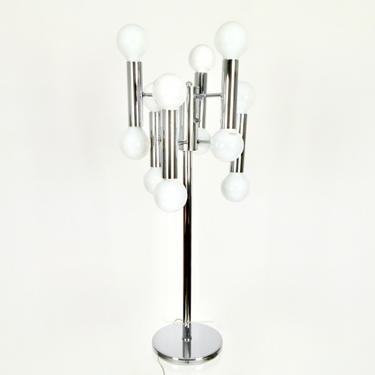 12 Bulb Chrome Table Lamp