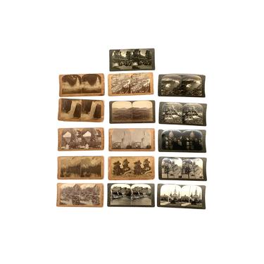 US Landscapes from 1897-1900's- Lot of 17 Stereoscope Cards 