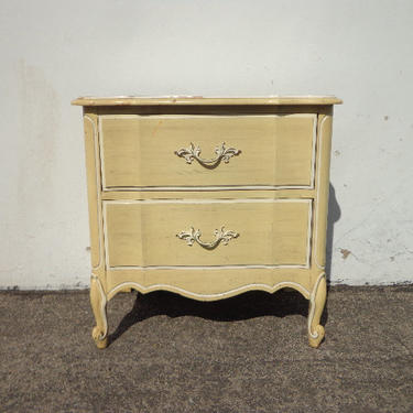 French Provincial Nightstand Antique Bedside Table Bachelor Chest Neoclassical Furniture Bedroom Storage Shabby Chic CUSTOM PAINT AVAIL 