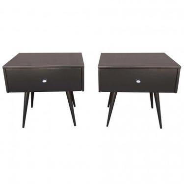 Pair of Ebonized Planner Group Side Tables by Paul McCobb for Winchendon