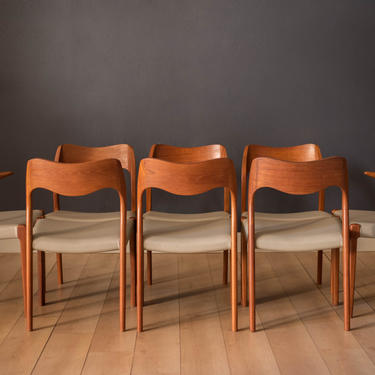 Set of Eight Danish Teak Niels O. Moller Dining Chairs Model 71 and 55 