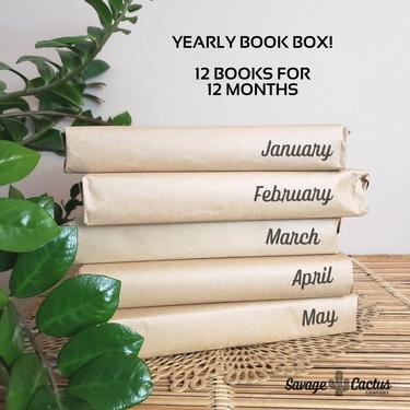 2022 Yearly Book Box | Book-a-Month Box | 12 Books in 12 Months | Mystery Novel Box, Genre Selection, January-December, Calendar Year 