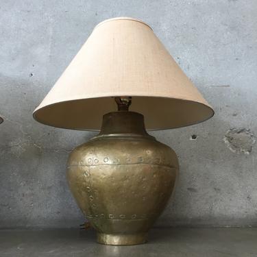 Pair of Solid Brass Forged Style Lamps