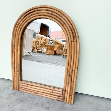 Petite Arch Rattan Mirror