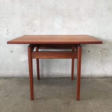 Vintage Mid Century Walnut Side Table Designed by Jens Risom