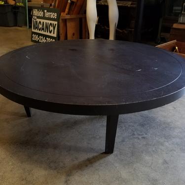 Low Round Wood Coffee Table H12 x D37