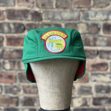 Vintage NOS Security Feeds K-Brand Ear Flap Farm Hat 