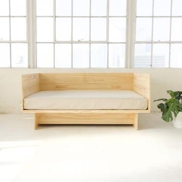 Minimalist daybed inspired by Judd 