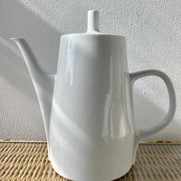 Mid Century White Coffee Pot 