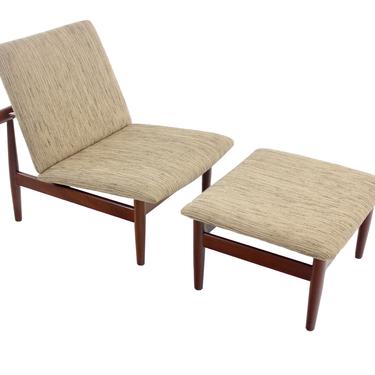 Rare Scandinavian Modern &#8220;Japan&#8221; Chair &#038; Ottoman by Finn Juhl