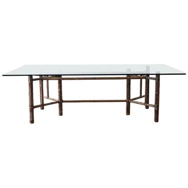 McGuire Organic Modern Bamboo Rattan Wrapped Dining Table by ErinLaneEstate