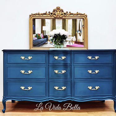 Fabulous French Console, Buffet, Sideboard, Dresser, Chest, Blue. 