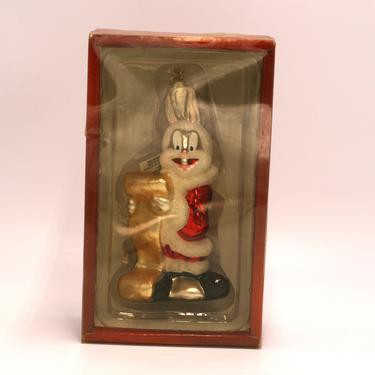 vintage Kurt Adler Looney Tunes Bugs Bunny Santa Christmas ornament/2000 