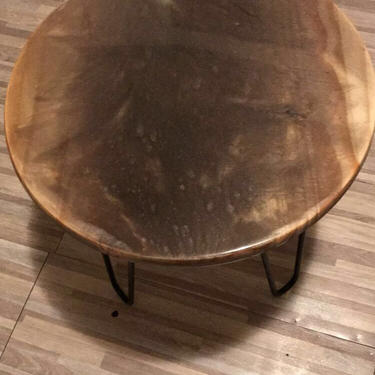 Epoxy round small end table ,resin table 