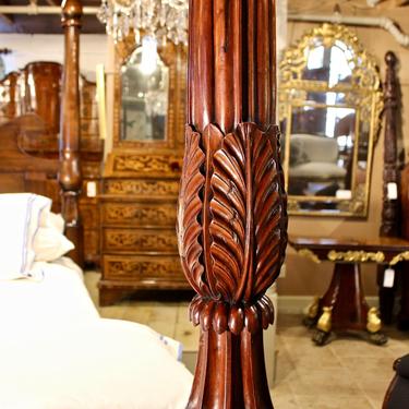 Spectacular Tall Post Bed in Mahogany, Resized to King Circa 1840