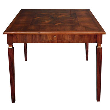 Italian Neoclassical Style Square 2-drawer Game Table