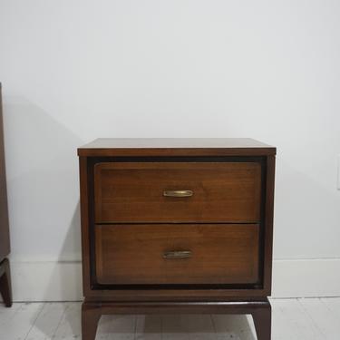 mid century walnut nightstand (single)