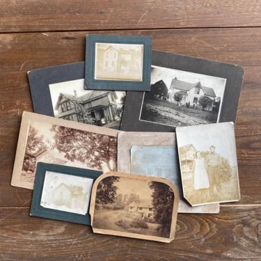 Antique Country Estate and Architectural Photo Cabinet Card Lot Pictures 