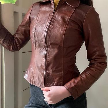 70s Fitted Leather Jacket