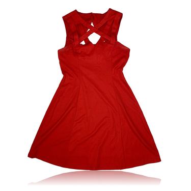90s Vintage Caged Red Mini Dress // Ya Los Angeles // Size Medium 