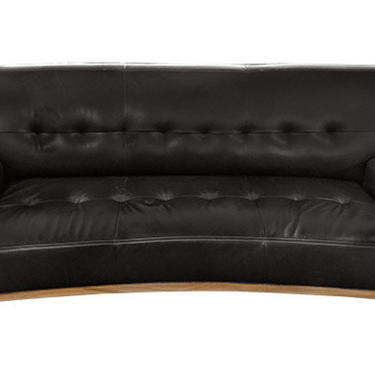 Curved Leather Sofa