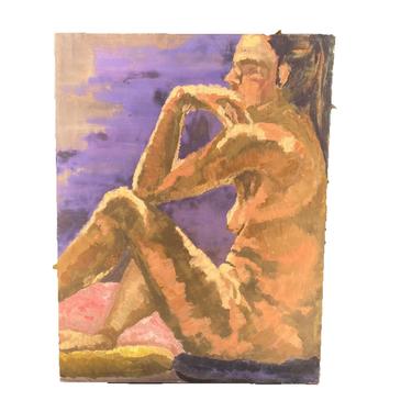 Vintage Woman Nude -- Woman Nude Art -- Nude Painting -- Woman Nude Painting -- Figurative Painting 