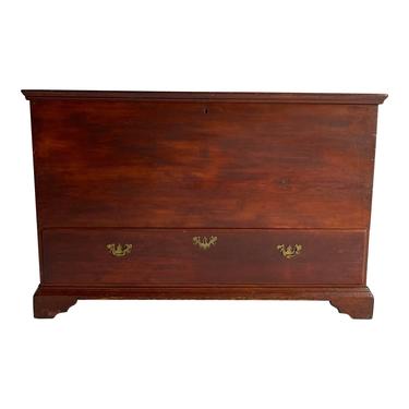 18th Century New England Country American Single Drawer Blanket Chest 
