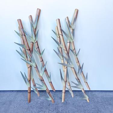 Pair of Faux Bamboo Wall Art
