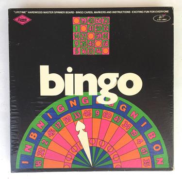 1969 Lowe Bingo Game, Mid Mod Bingo Board Game, Retro Party Game 