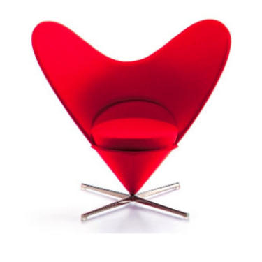 Panton Heart Shaped Cone Chair Miniature 