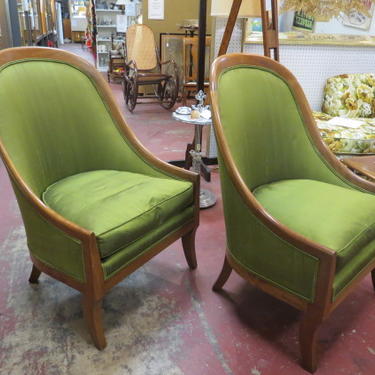 Vintage MCM pair of Michael Taylor slipper chairs