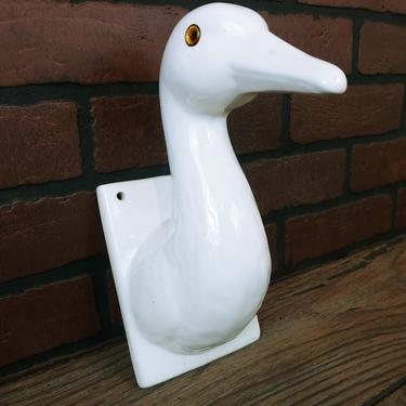 Ceramic Goose/Swan/Duck with Kitchen Towel Holder 