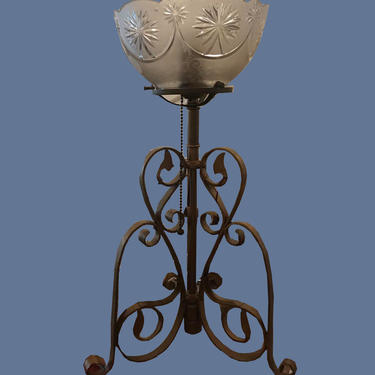 Victorian Wrought Iron Table Lamp