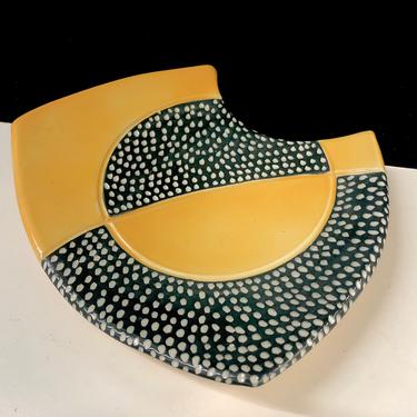 Gail Pendergrass Porcelain Footed Plate Modernist Northwest Studio Pottery 