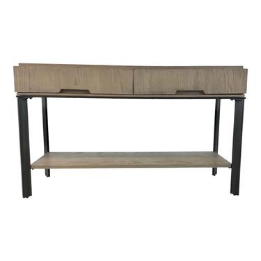 Organic Modern Wood and Metal Console Table