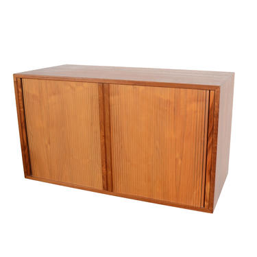 Danish Modern Walnut Tambour Door Cabinet by HG Furniture Hansen Guldborg Unit 1 