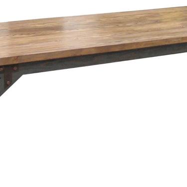 Industrial Work Bench Dining Table in Reclaimed Wood 