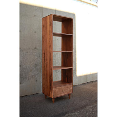 Fullstack Bookcase 2.0, Mid Century Record Bookshelf, Mid Century Modern Vinyl Storage, LP Shelf (Shown in Walnut) 