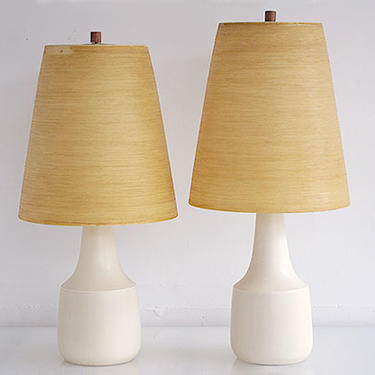 Pair White Lotte Bostlund Table Lamps