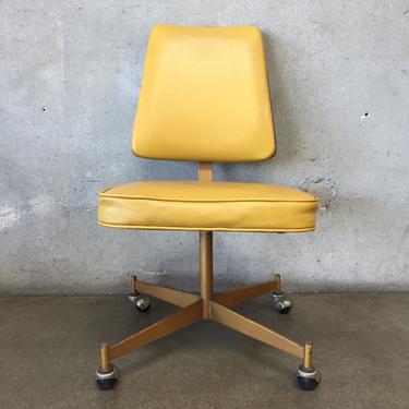 Yellow Mid Century Task Chair