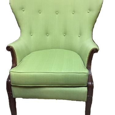 Mid Century Hollywood Regency Wing Back Accent Chair 