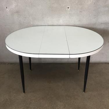 1950's Dining Table with Glass Top
