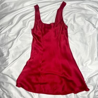 Vintage Victoria's Secret SIlk Red Slip