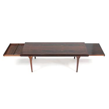 Long Danish Rosewood Coffee Table by Johannes Andersen. MCM 1960s. Free Shipping 