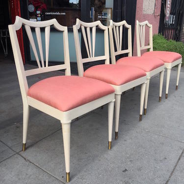 Hollywood Roots | Set of Four Mid-century Dining Chairs by Paul Frankl 