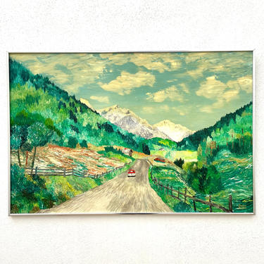 Vibrant Road Trip Landscape Painting
